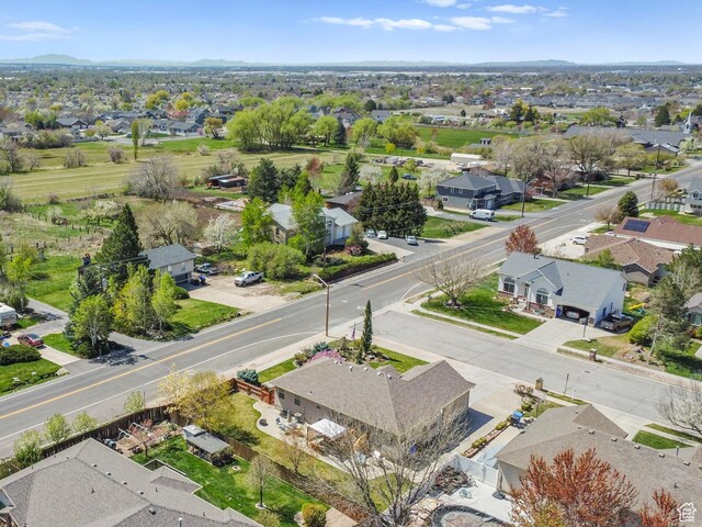 drone / aerial view with a residential view