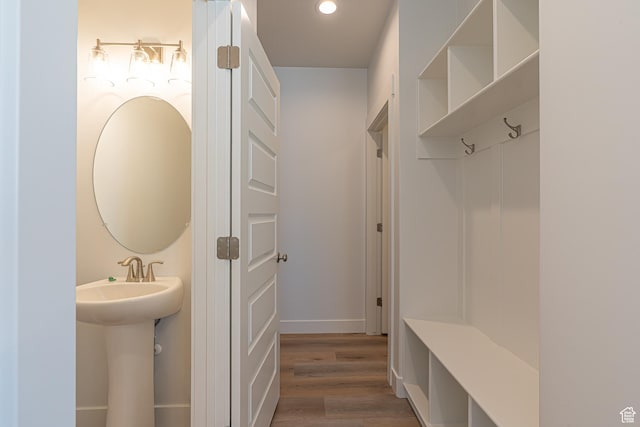 1038 W 2260 S Unit 105, Nibley, UT 84321 - mudroom with wood finished floors and recessed lighting