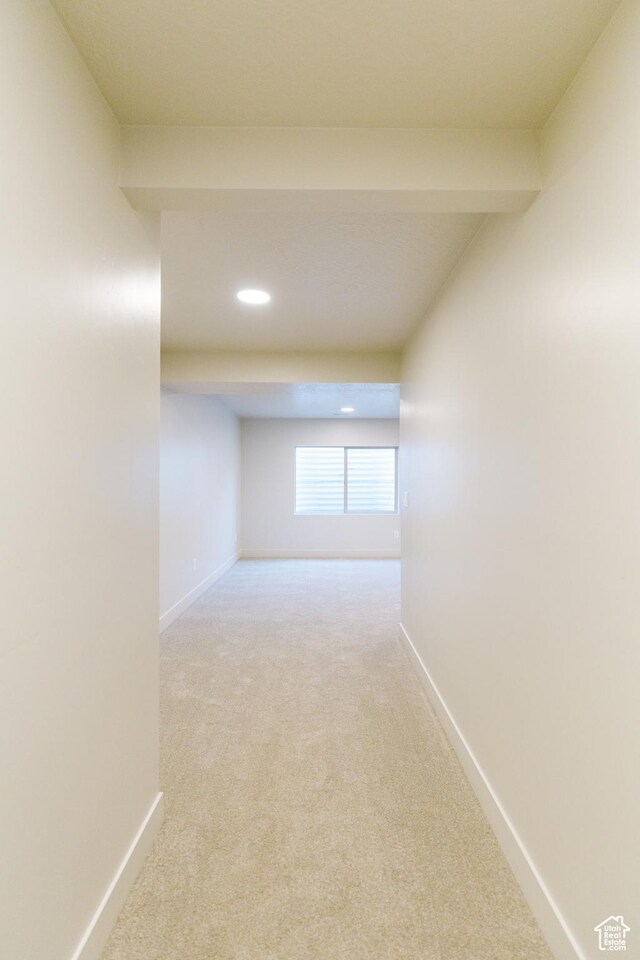174 W Autumn Ln N Unit 138, Saratoga Springs, UT 84045 - hallway with baseboards, recessed lighting, and light carpet