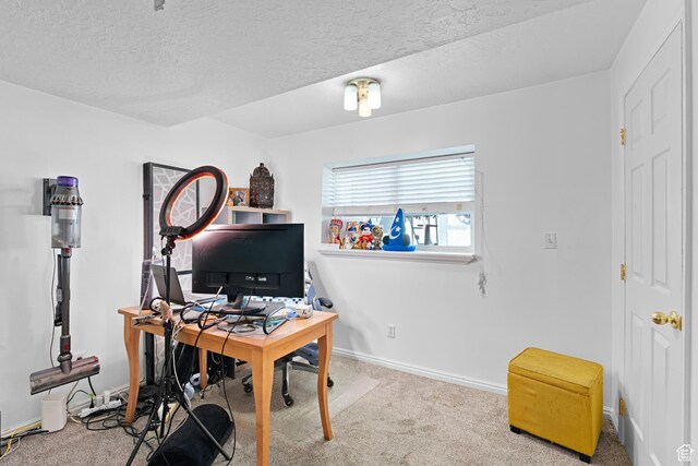1480 W 650 S, Lehi, UT 84043 - carpeted home office with a textured ceiling and baseboards