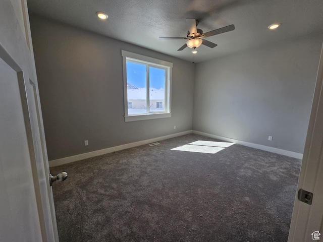 1628 S 3170 E, Spanish Fork, UT 84660 - spare room with baseboards, a ceiling fan, carpet, and recessed lighting