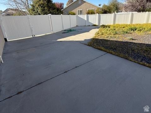 view of patio / terrace featuring fence