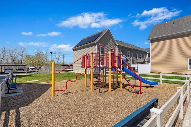 171 S Carrick Dr, Salt Lake City, UT 84115 - view of play area with a yard and fence