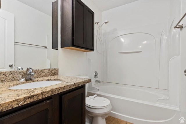 171 S Carrick Dr, Salt Lake City, UT 84115 - bathroom with tile patterned floors, toilet, vanity, and bathing tub / shower combination