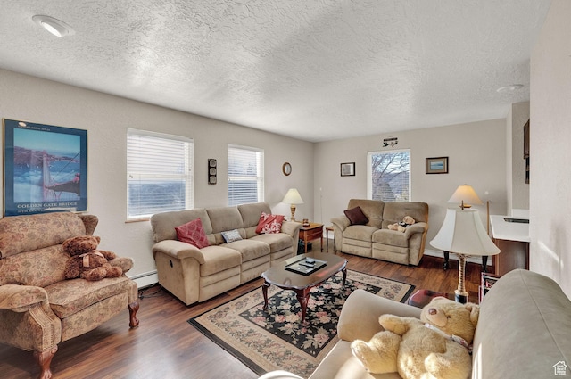 9906 E Lake Pines Dr Unit 1187, Heber City, UT 84032 - living area with plenty of natural light, a textured ceiling, and wood finished floors