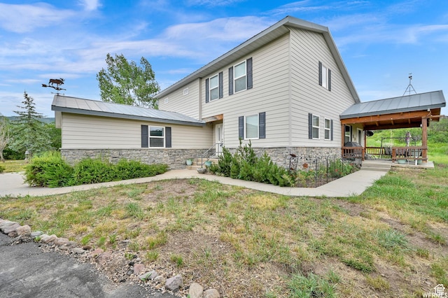 9906 E Lake Pines Dr Unit 1187, Heber City, UT 84032 - traditional-style home with metal roof and stone siding