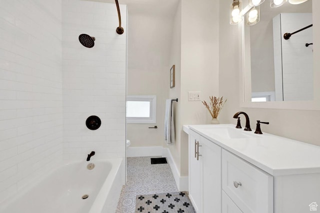 408 E 1700 S, Salt Lake City, UT 84115 - full bathroom with toilet, vanity, baseboards, and shower / bathtub combination