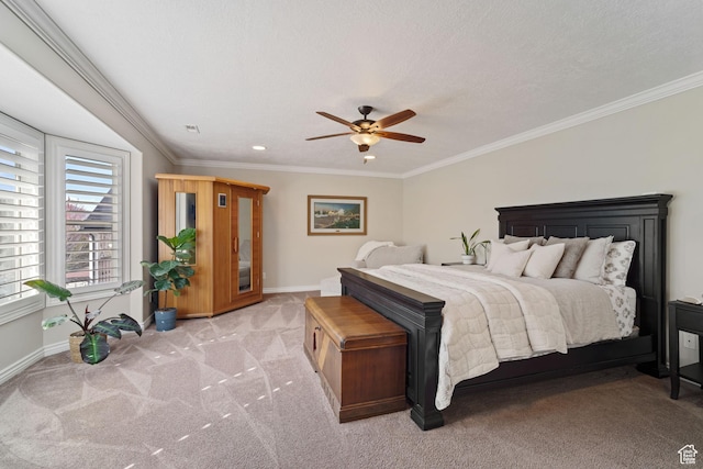 1778 E Indian Wells Ln, Draper, UT 84020 - bedroom featuring crown molding, baseboards, and light colored carpet