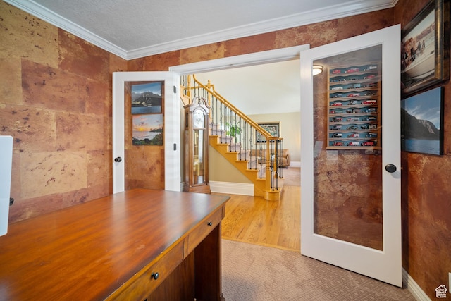 1778 E Indian Wells Ln, Draper, UT 84020 - entryway featuring crown molding, wood finished floors, baseboards, and stairway