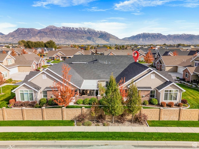 1262 S 50 E Unit 3, Lehi, UT 84043 - view of front facade featuring a mountain view, fence, and a residential view