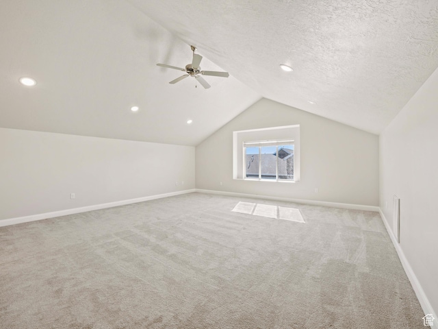 1262 S 50 E Unit 3, Lehi, UT 84043 - bonus room with a ceiling fan, vaulted ceiling, recessed lighting, carpet flooring, and baseboards