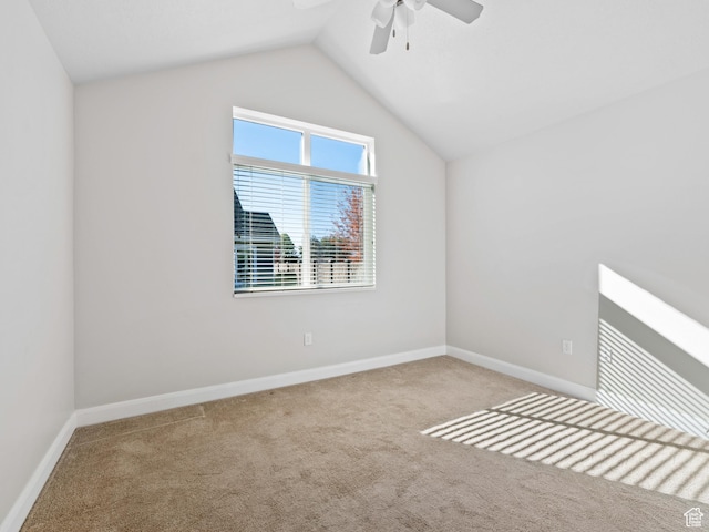 1262 S 50 E Unit 3, Lehi, UT 84043 - additional living space featuring baseboards, a ceiling fan, carpet flooring, and vaulted ceiling