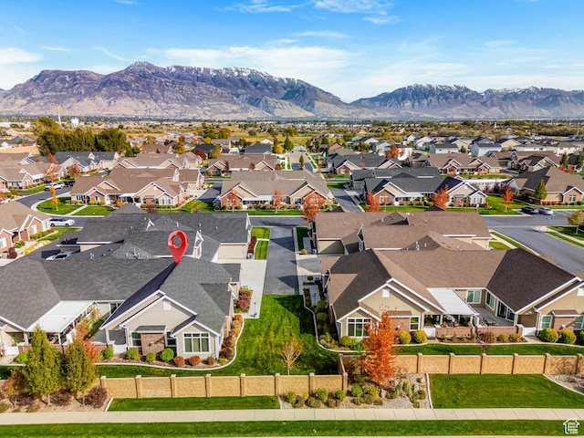 1262 S 50 E Unit 3, Lehi, UT 84043 - birds eye view of property with a residential view and a mountain view