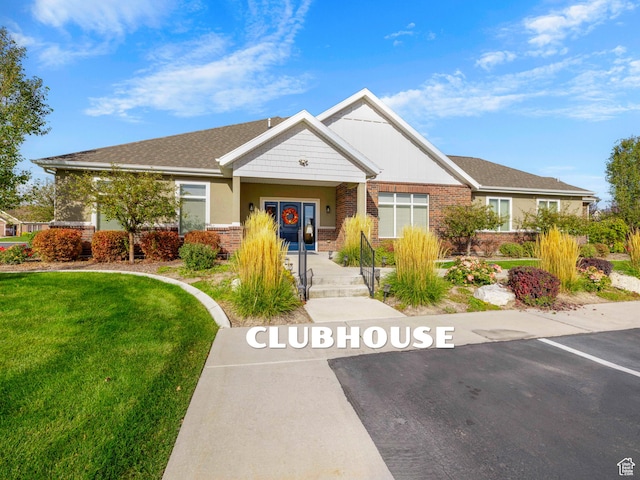 1262 S 50 E Unit 3, Lehi, UT 84043 - view of front of property with brick siding and a front yard