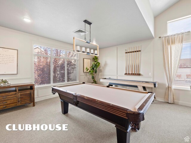 1262 S 50 E Unit 3, Lehi, UT 84043 - playroom featuring a healthy amount of sunlight, pool table, and carpet floors