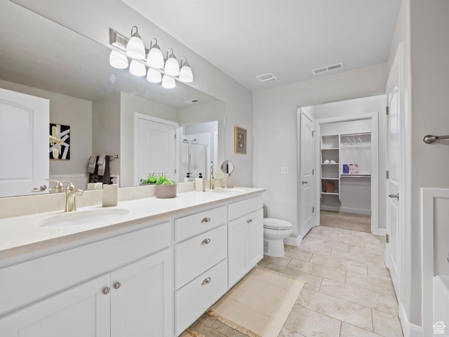 1262 S 50 E Unit 3, Lehi, UT 84043 - full bath featuring toilet, double vanity, a sink, and visible vents