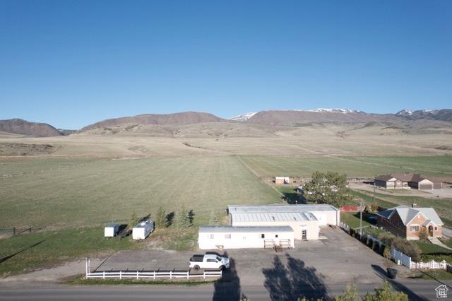 1439 N Westside Hwy W, Dayton, ID 83232 - birds eye view of property featuring a mountain view and a rural view