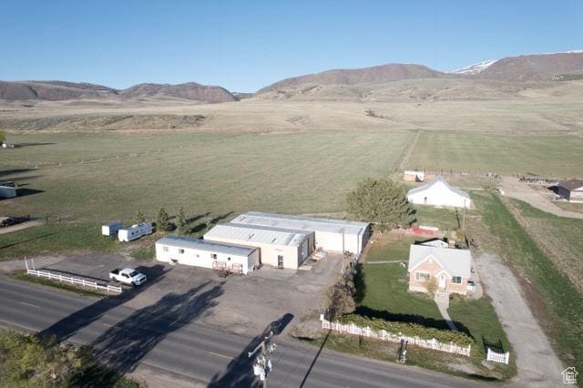 1439 N Westside Hwy W, Dayton, ID 83232 - birds eye view of property featuring a rural view and a mountain view
