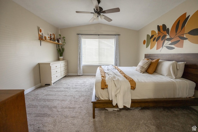 1221 W 2415 S, Nibley, UT 84321 - carpeted bedroom featuring ceiling fan, baseboards, and vaulted ceiling