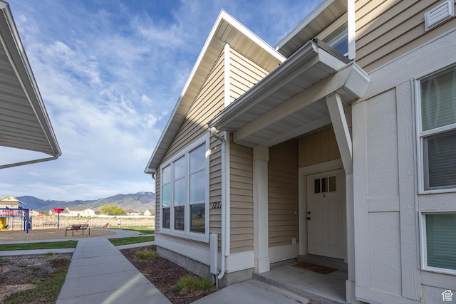 1221 W 2415 S, Nibley, UT 84321 - doorway to property featuring a mountain view