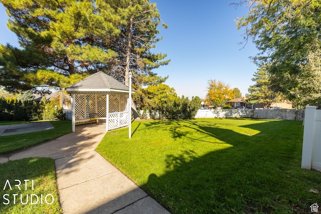 3131 Applewood Dr, Bountiful, UT 84010 - view of yard with a gazebo and fence