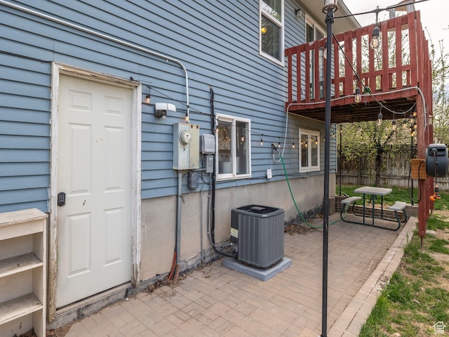 4866 W Diamondleaf Way S, West Jordan, UT 84081 - view of patio with fence and central AC