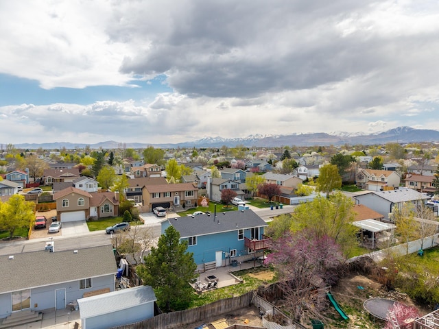 4866 W Diamondleaf Way S, West Jordan, UT 84081 - birds eye view of property featuring a mountain view and a residential view
