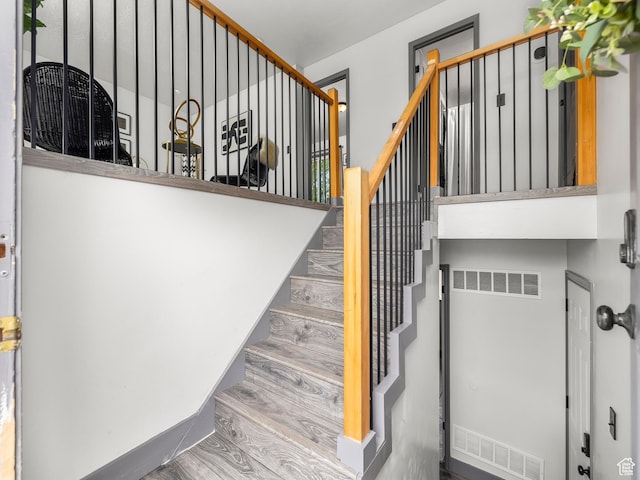 4866 W Diamondleaf Way S, West Jordan, UT 84081 - staircase with visible vents and wood finished floors