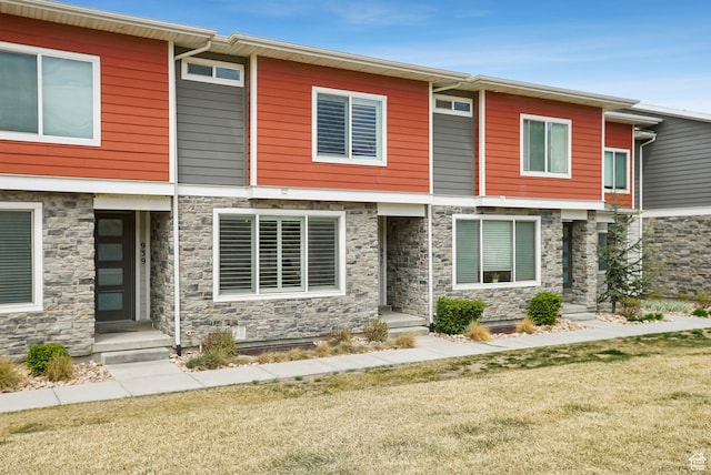 view of front of property with stone siding