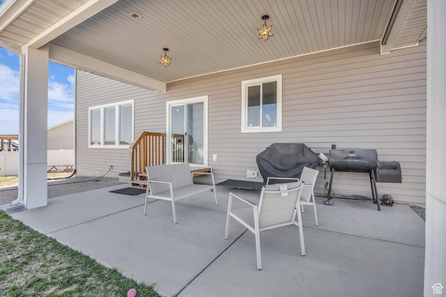 view of patio / terrace featuring area for grilling