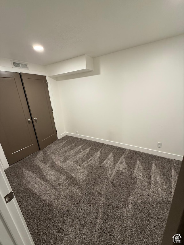 3049 S Orchard Dr Unit B, Bountiful, UT 84010 - interior space with visible vents, baseboards, and dark carpet