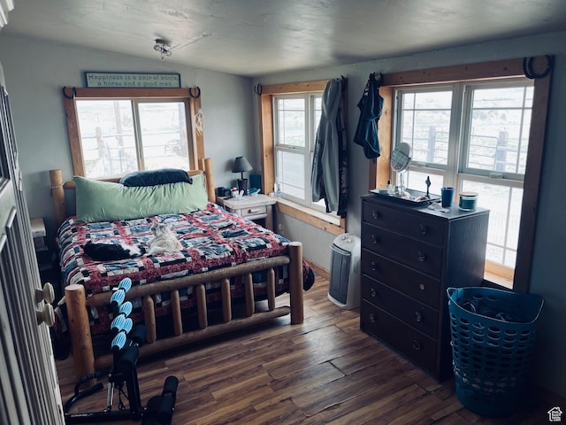 4270 W 2000 N, Malad City, ID 83252 - bedroom featuring dark wood finished floors and vaulted ceiling