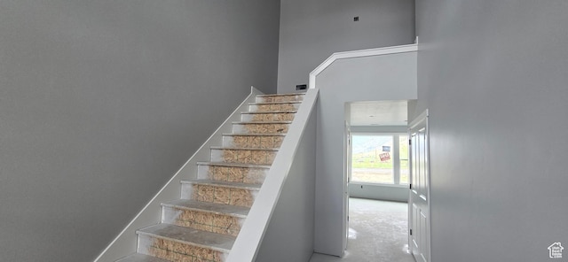 view of stairway