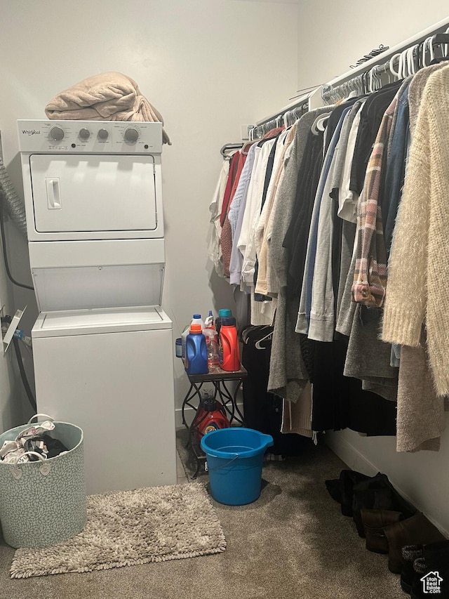 210 S 350 W, Bountiful, UT 84010 - spacious closet featuring carpet floors and stacked washer / drying machine