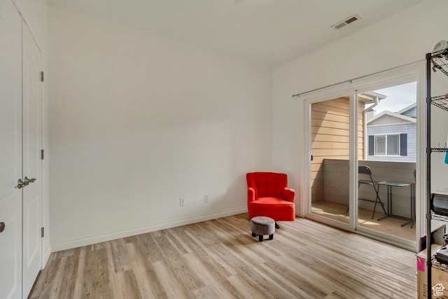 24 S 1520 W, Pleasant Grove, UT 84062 - sitting room featuring wood finished floors, baseboards, and visible vents