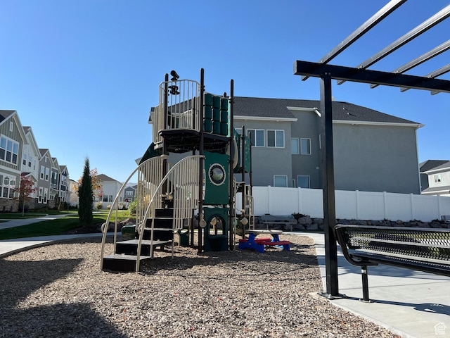 4434 W Glendon Dr, Lehi, UT 84043 - communal playground featuring fence and a residential view