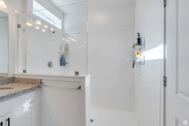 4434 W Glendon Dr, Lehi, UT 84043 - bathroom featuring walk in shower and vanity