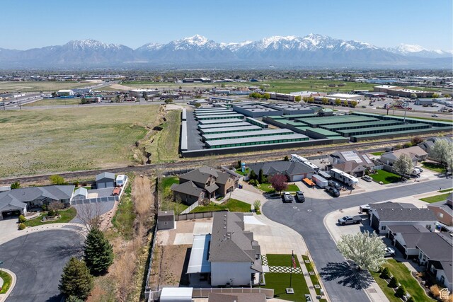 4634 W Baldy Dr, West Jordan, UT 84088 - birds eye view of property featuring a residential view and a mountain view
