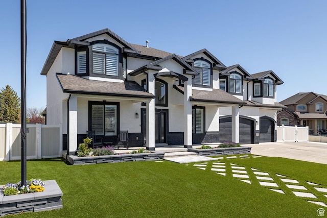 4634 W Baldy Dr, West Jordan, UT 84088 - view of front of home featuring fence, stucco siding, driveway, and a garage