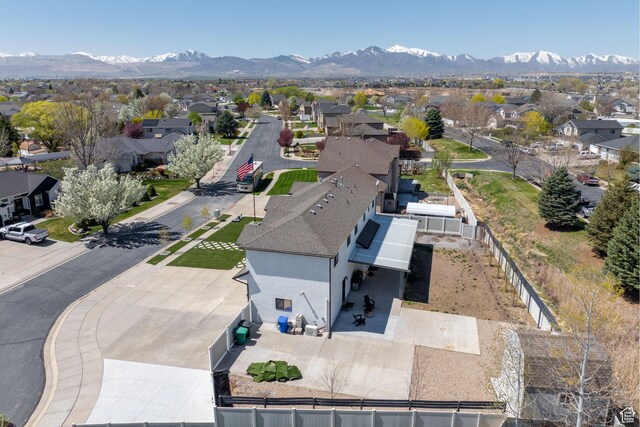 4634 W Baldy Dr, West Jordan, UT 84088 - birds eye view of property with a mountain view and a residential view