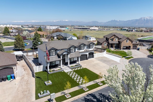 4634 W Baldy Dr, West Jordan, UT 84088 - bird's eye view with a residential view and a mountain view