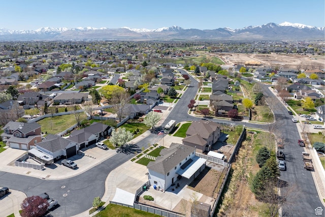 4634 W Baldy Dr, West Jordan, UT 84088 - bird's eye view featuring a mountain view and a residential view