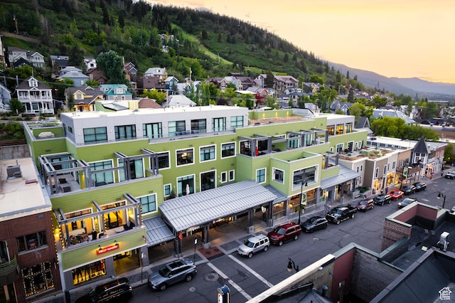 333 Main St Unit 23, Park City, UT 84060 - aerial view at dusk with a mountain view