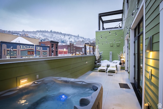 333 Main St Unit 23, Park City, UT 84060 - view of patio with a hot tub and a balcony
