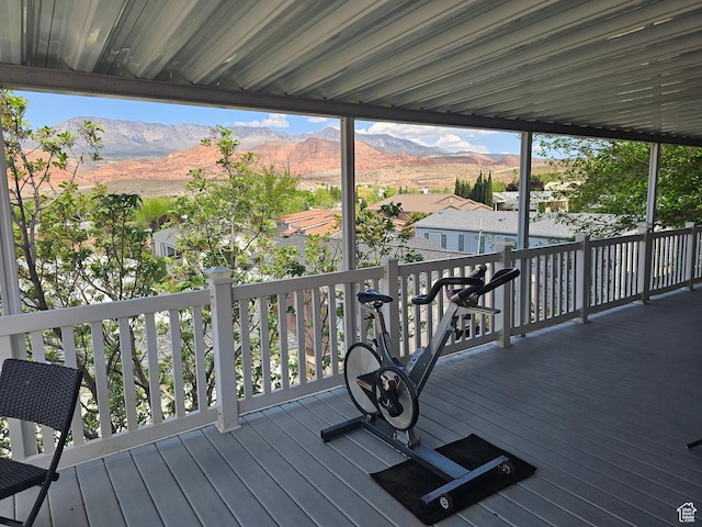 16 Mountain Vw, Hurricane, UT 84737 - wooden terrace with a mountain view