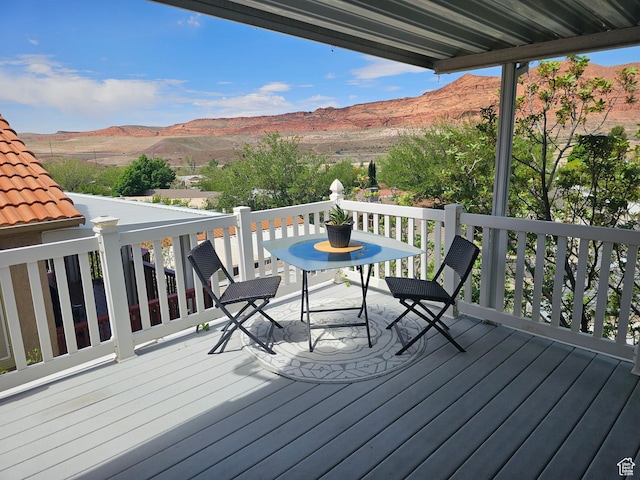 16 Mountain Vw, Hurricane, UT 84737 - wooden terrace with a mountain view