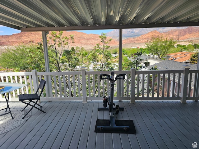 16 Mountain Vw, Hurricane, UT 84737 - wooden deck featuring a mountain view