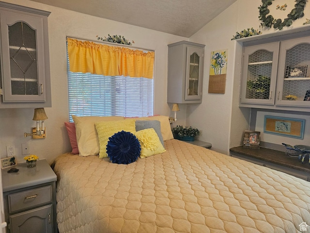16 Mountain Vw, Hurricane, UT 84737 - bedroom featuring a textured ceiling and vaulted ceiling