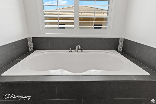 full bath with a bath and a healthy amount of sunlight