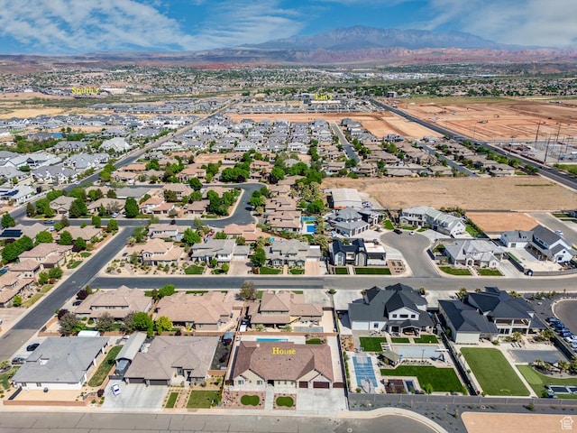 2889 E 1400 S, St George, UT 84790 - birds eye view of property with a mountain view and a residential view